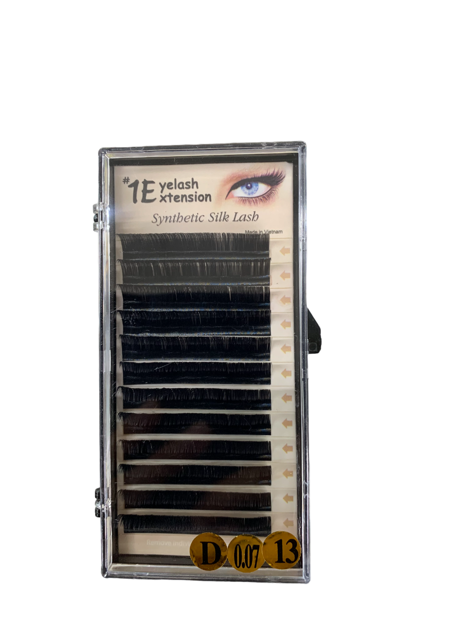 1E Eyelash Extension Synthetic Silk Lash D-0.07-13